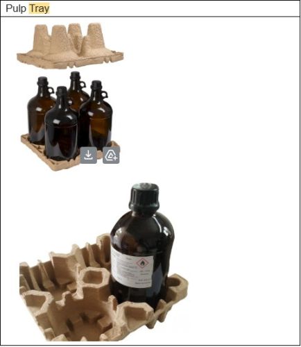 Paper Pulp Moulded Tray for Bottle 2.5 Ltr
