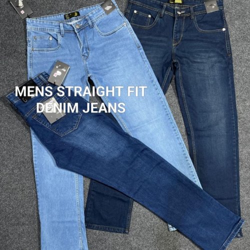 mens straight fit denim jeans