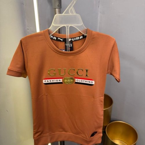 Boys Brown Half-Sleeve T-shirt