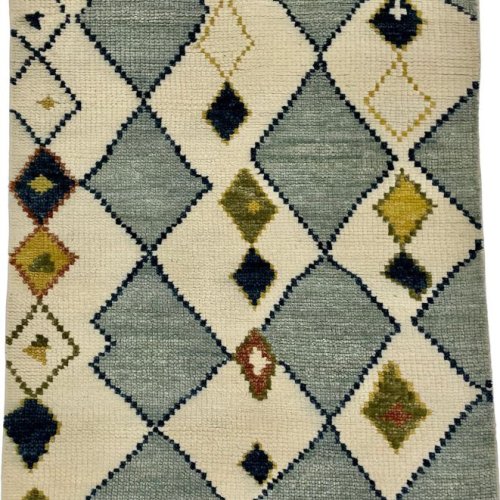 Bohemian Moroccan Diamond Pattern Shag Area Rug