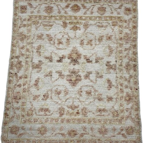 Transitional Beige & Brown Vintage Floral Plush Area Rug