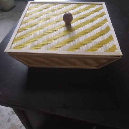 Bamboo Lid Top Storage Basket Box