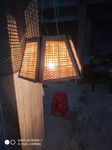 Bamboo Ambient Glow Ceiling Lamp Shade