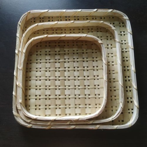 Bamboo Square Nesting Tray Set