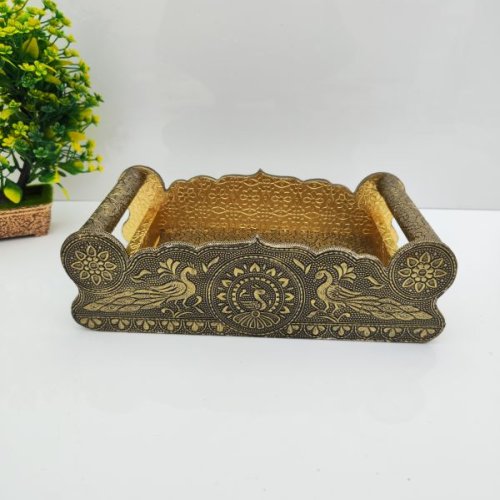 Dry Fruit Tray With 6 Glass Jar