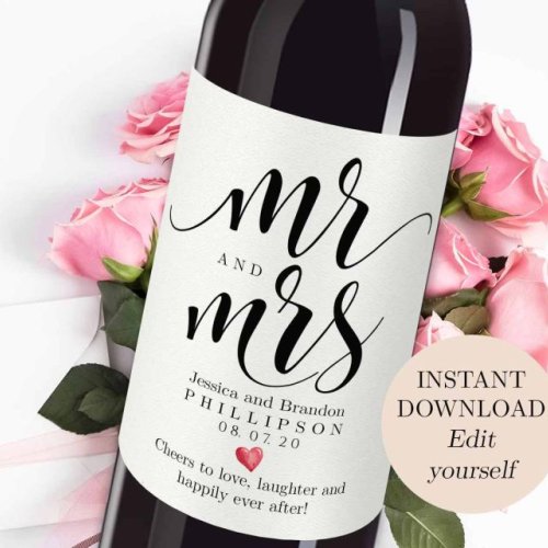 Custom Printed Wine Bottle Label