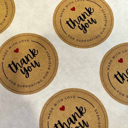Kraft Paper Bag Label Sticker