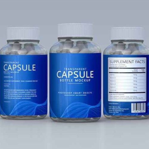 Transparent Capsule Bottle Label