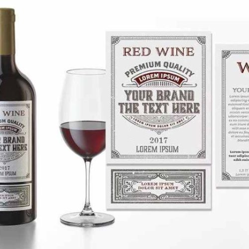 Vintage Style Wine Bottle Label