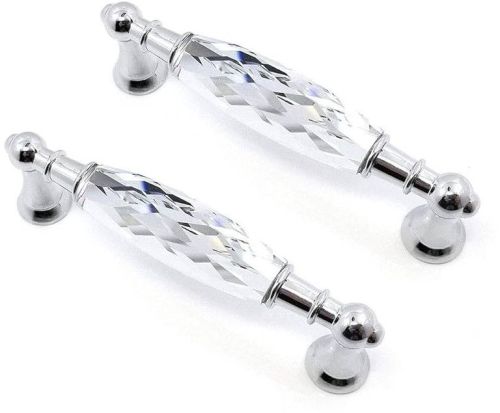 PQG Transparent Crystal Glass Door Handle
