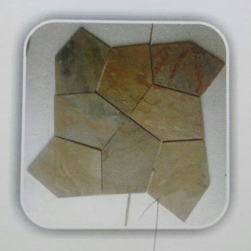 600x600mm Gold Jumble Pattern Mosaic Tile