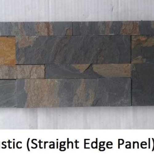 Black Rustic Straight EDGE Slate Stone Panel