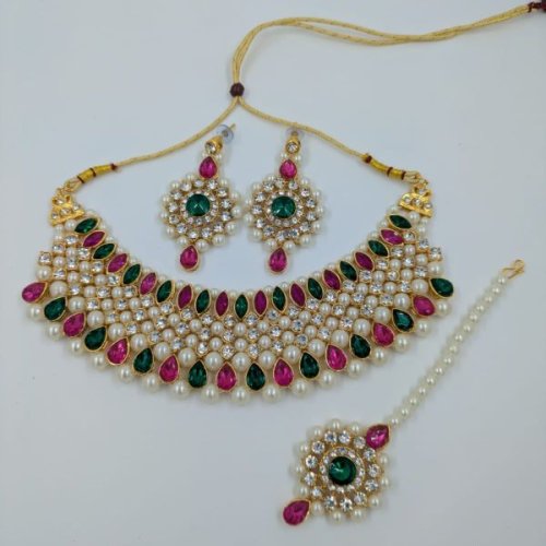 Stunning Multi Color Bridal Choker Set