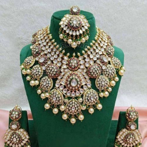 Heavy Kundan Polki Bridal Set
