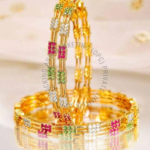 Multi Color Crystal Stone Bangle