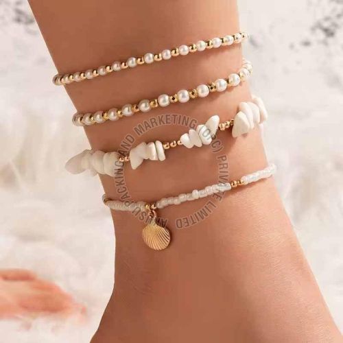 Multi Layer Beaded Anklet