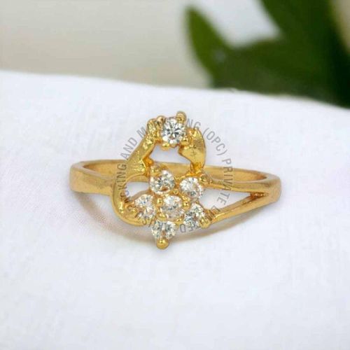 Multi Stone Floral Design Finger Ring