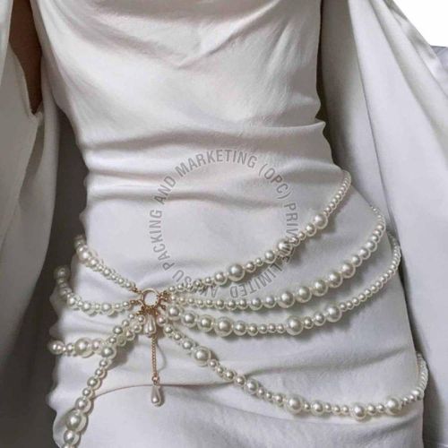 Pearl Beaded Multi Layer Waist Belt