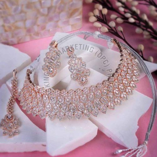 Rose Gold Plated Bridal Jewellery Set