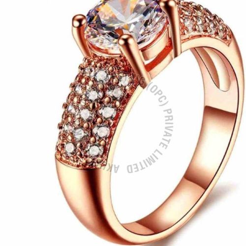 Rose Gold Plated Engagement Ring