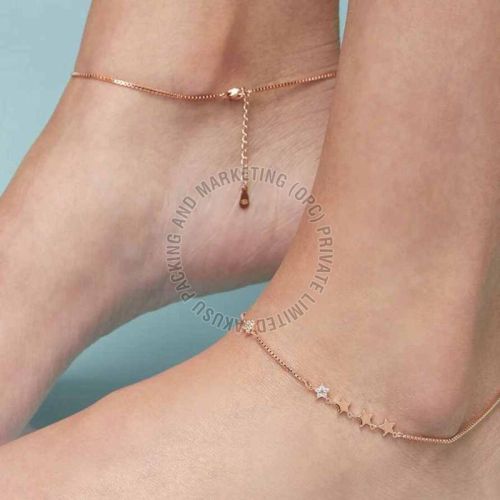 Rose Gold Plated Modern Anklet