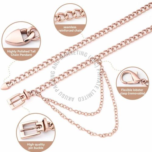 Rose Gold Plated Modern Waist Belt