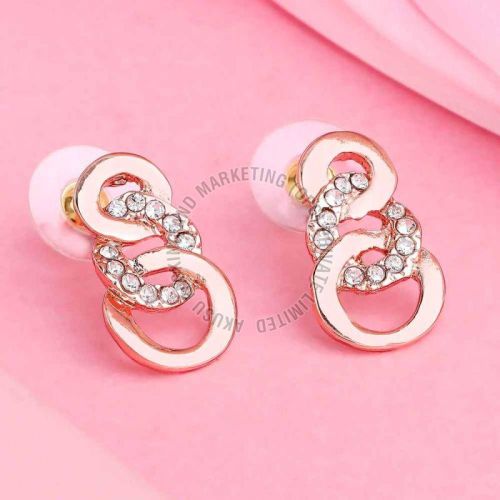 Rose Gold Plated Stud Earring
