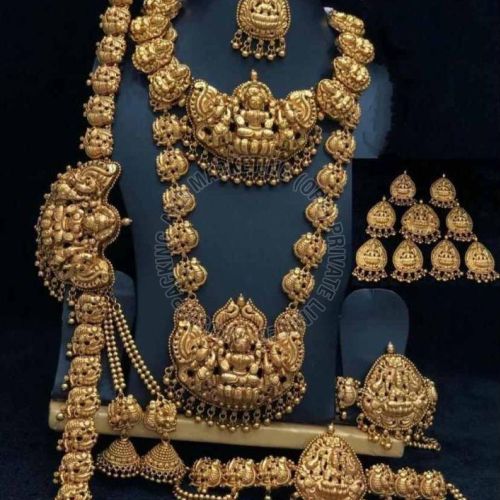 Temple Design Antique Bridal Jewellery Set