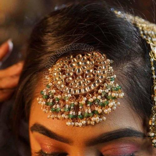 Traditional Polki Stone Maang Tikka