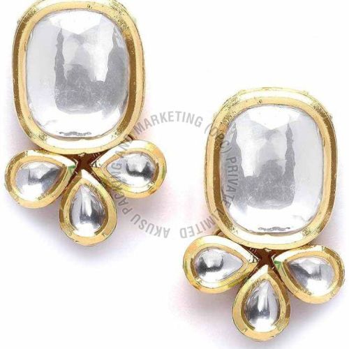 Traditional Polki Stone Stud Earring