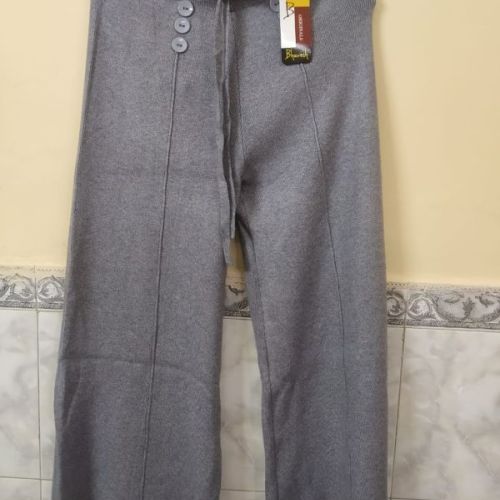 Dark Gray Ladies Woolen Palazzo