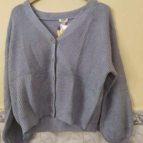 Gray Ladies Woolen Cardigan