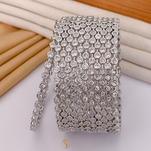 Silver American Diamond Bangles
