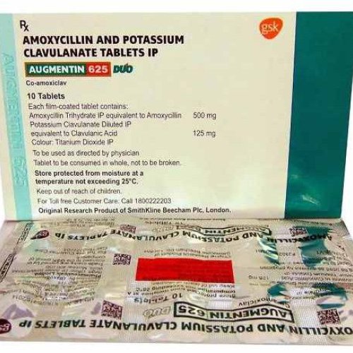 Augmentin 625 Duo Amoxycillin and Potassium Clavulanate Tablet