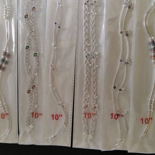 Ladies Designer Silver Anklets