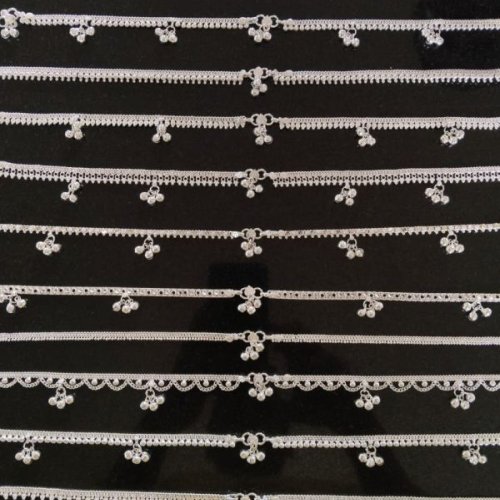 Ladies Ghungroo Silver Anklets