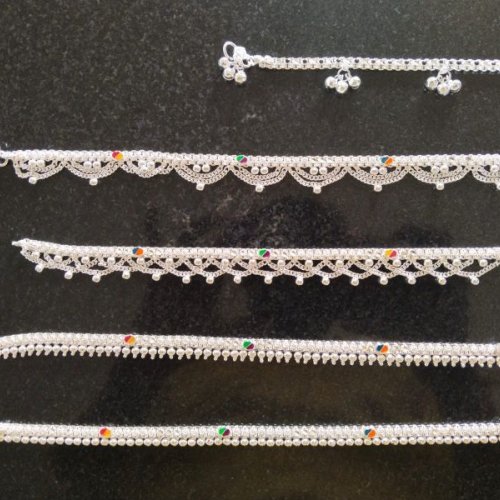 Traditional Indian Silver Payal Anklet