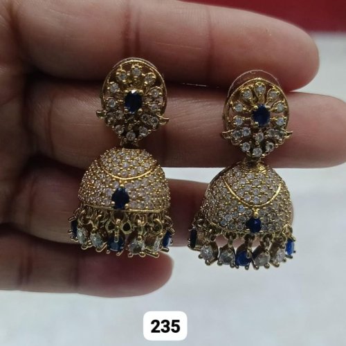 Traditional Mehendi Finish Long Earrings