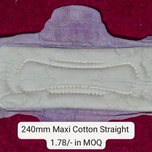 240mm Maxi Cotton Straight Sanitary Pad