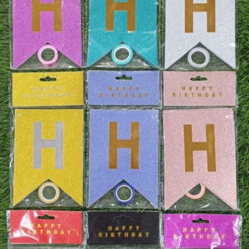 Happy Birthday Glitter Banner