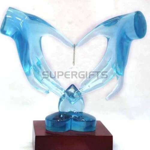 Blye Crystal Hand Trophy