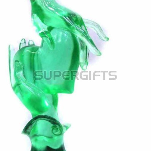 Crystal Hand Heart Trophy