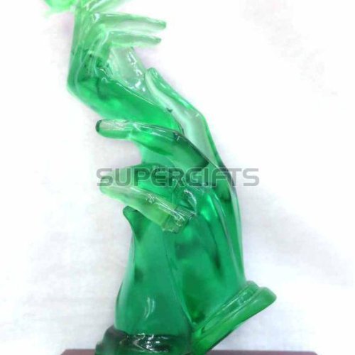 Green Acrylic Hand Trophy