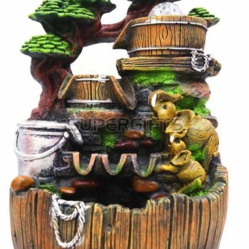 3 Steps Polyresin Tabletop Water Fountain