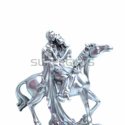 Silver Romantic Couple Statue