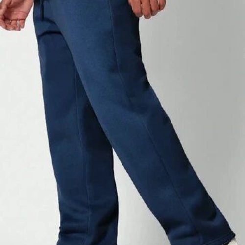 Mens Deep Blue Relax Fit Cotton Joggers