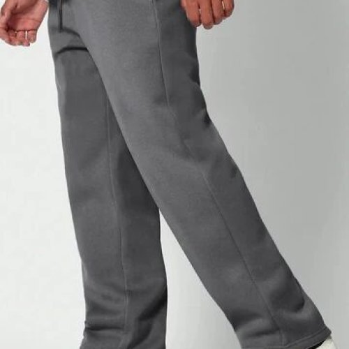 Mens Grey Relax Fit Cotton Joggers
