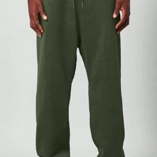 Mens Olive Green Relax Fit Cotton Joggers