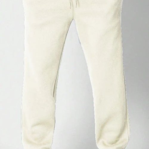 Mens White Relax Fit Cotton Joggers