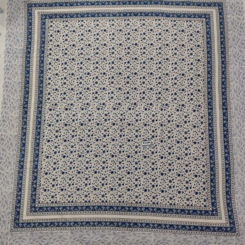 Ajrakh Hand Block Indigo Printed Bed Sheet